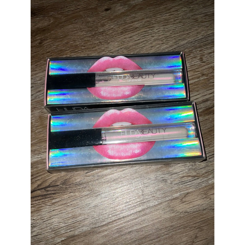 Huda Beauty Lip Strobe Enchanting Metallic Gloss Prismatic Set of 2 New lips